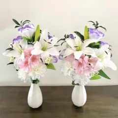 shield様 オーダー 仏花 お供え花 紫 白 一対 O28 - メルカリ