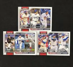 ナショナルリーグリーダーズ Topps ドジャース 大谷翔平 山本由伸 など3枚