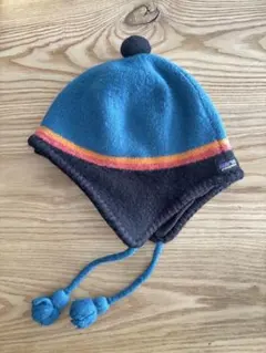 Patagonia キッズ　カラフルニット帽 ポンポン付き