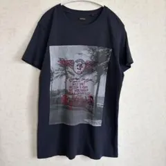 DIESEL グラフィックTシャツ ネイビー S 半袖