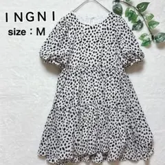 ＩＮＧＮＩ　ダルメシアン柄　ティアードチュニック　M