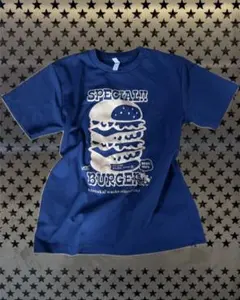 SPECIAL BURGER プリントTシャツ ブルー
