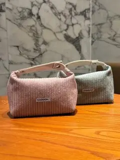 韓国スタバ　限定STARBUCKS コーデュロイポーチ　ピンク　新品