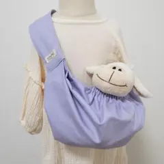 おままごと用スリング モフリン メルちゃん抱っこ紐 ラベンダー花柄【595】