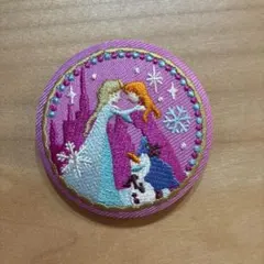 ディズニー 刺繍缶バッジ2 アナと雪の女王 エルサ アナ