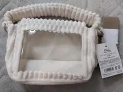 nui コーデュロイショルダーバッグ ホワイト ショルダー付き