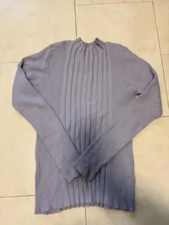 リブニットセーター Lサイズ 薄紫