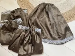 幼稚園　保育園　発表会　衣装　レース付きブラウンスカート