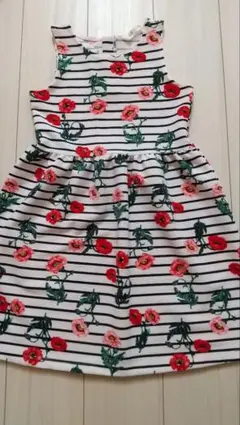 H&M ノースリーブ花柄 ワンピース 140cm えいちあんどえむ