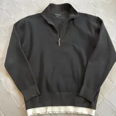 ☆美品☆ブラックジップアップ ニット M 管番２０