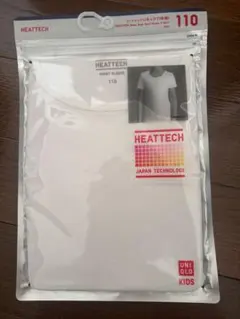 【新品】　UNIQLO ユニクロ　ヒートテック UネックT半袖　110 ホワイト