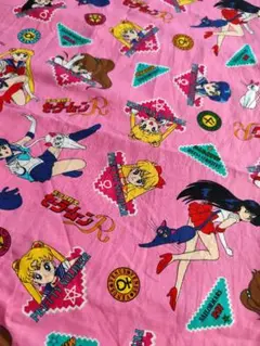 セーラームーンR プリント生地 ピンク 平成レトロ