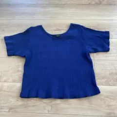 Kastane リブ 半袖 カットソー ブルーのサムネイル