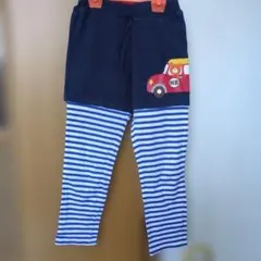 ミキハウス ホットビスケッツ　110cm パンツ ストライプ　ネイビー