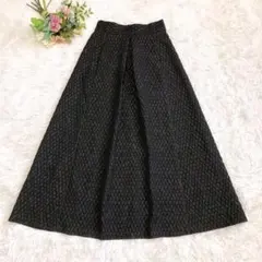 【希少 極美品】エメルリファインズ EMキカジャガード タック フレアスカート