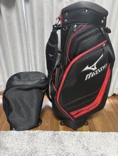Mizuno キャディバッグ 黒/赤 MIZUNO キャディバッグ ブラック×レッド 軽量 中古｜Yahoo!フリマ（旧