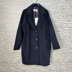 ノアールレーベル ネイビー ロングコート ジャケット✨新品タグ付