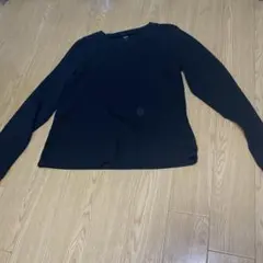 黒 長袖 カットソー バックオープン