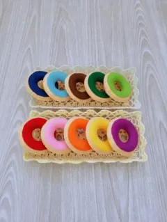 フェルトのおままごと☆カラフルドーナツセット①