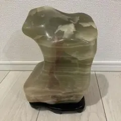 天然石 オニキス 玉 置物 台座付 約13cm - メルカリ