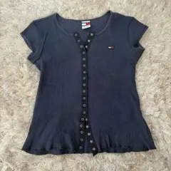 トミーヒルフィガー ネイビー 半袖Tシャツ 古着