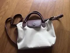2way ショルダーバッグ ホワイト ブラウン
