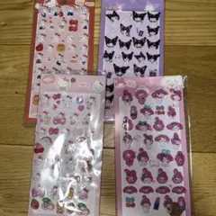 新品 サンリオ ステッカー 4種セット ぷっくり 3D