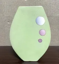 3 北欧風 ドット柄 花器 一輪挿し グリーン　フラワーベース　モダンインテリア
