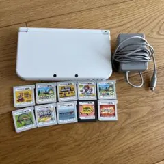 3DS LL本体　充電器&カセット10枚セット