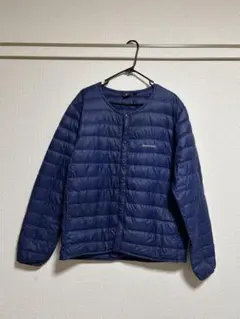 美品 mont-bellスペリオダウン ラウンドネックジャケット　ネイビー