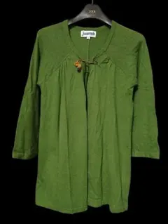 ホコモモラ ニットカーディガン（グリーン）