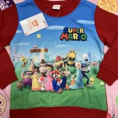 新品　110 スーパーマリオ 長袖　トレーナー 赤
