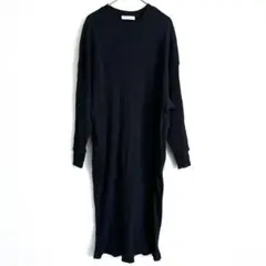 【MOUSSY】黒ニットワンピ 楽ちん×きれいめ兼用 FREEサイズ