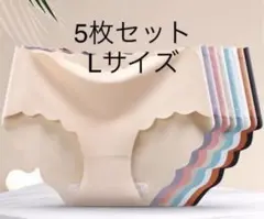 Lサイズ5枚セットレディース ショーツ 無地 シームレスショーツ