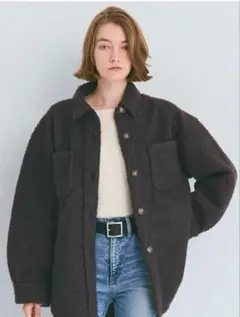 【Mサイズ】cocaプードルボアジャケット　ブラウン