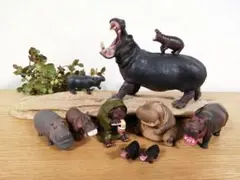 置物：ケニア製 ハンドカービング 動物木彫 6体 - メルカリ