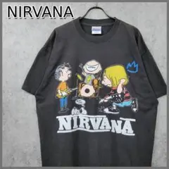古着 ニルヴァーナ PEANUTS キャラクター バンド Tシャツ XLのサムネイル