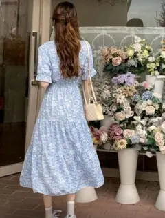 花柄 半袖ワンピース