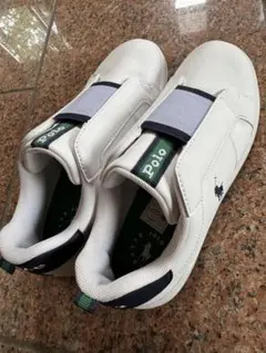 Polo ホワイト スリッポンシューズ25㌢