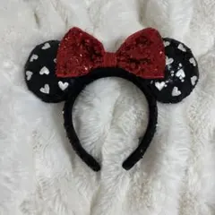 ディズニー カチューシャ ハート模様