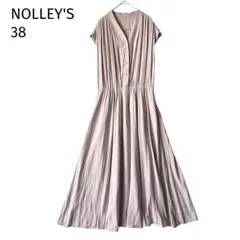 【完売品・ＷEB限定】ノーリーズ 割繊パール ロングワンピース ピンク　38