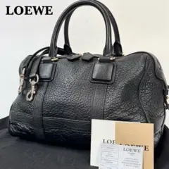 美品 ロエベ パセオ アナグラム 2WAY ハンドバッグ ショルダーバッグ 黒