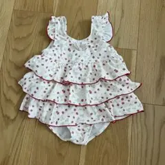 バースデイ　conoco いちご柄　ストロベリーフリル　ワンピース　水着