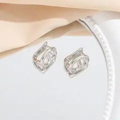 シェーヌダンクル風　ピアス　シルバー　フープピアス　ミニ　フープ　フレンチフック