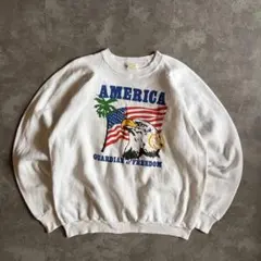 80s USA製 フルーツオブザルーム ヴィンテージスウェット ホワイト XL