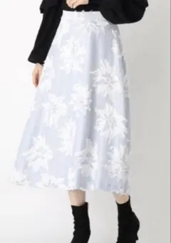 Index 花柄　ロングスカート
