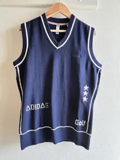 未使用品 adidas ゴルフベスト L ネイビー