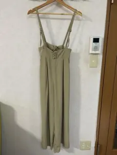 MAJESTIC LEGON ベージュ サロペット Mサイズ リボン付き