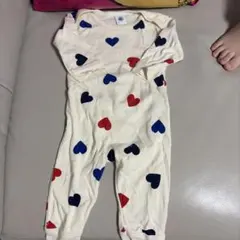 プチバトー ハート柄 長袖パジャマ 上下セット 2ans 86cm - メルカリ