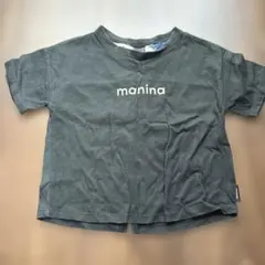 manina キッズ Tシャツ ブラック 100cm